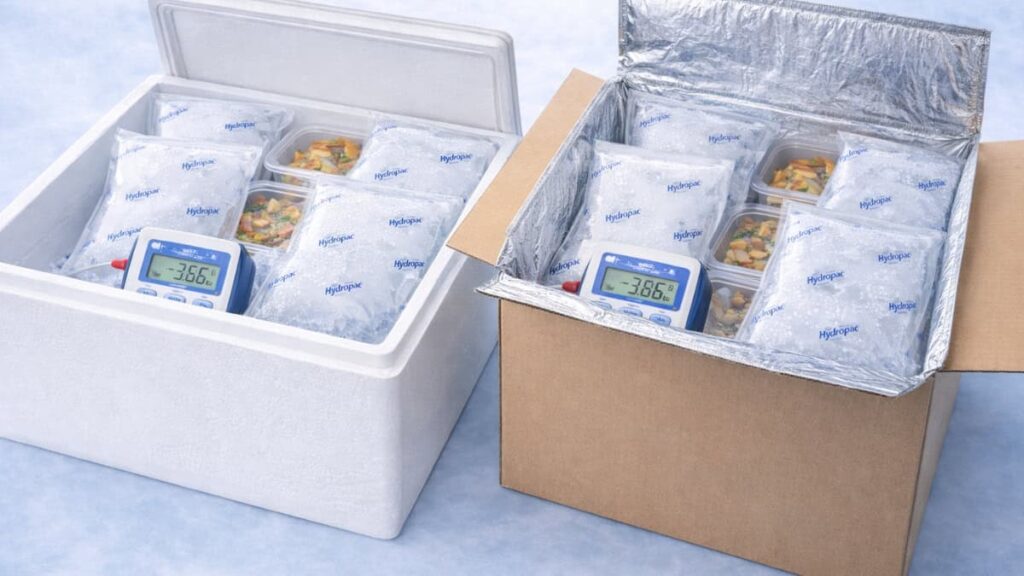 Insulated shipping boxes vs thermal liners in performance testing
